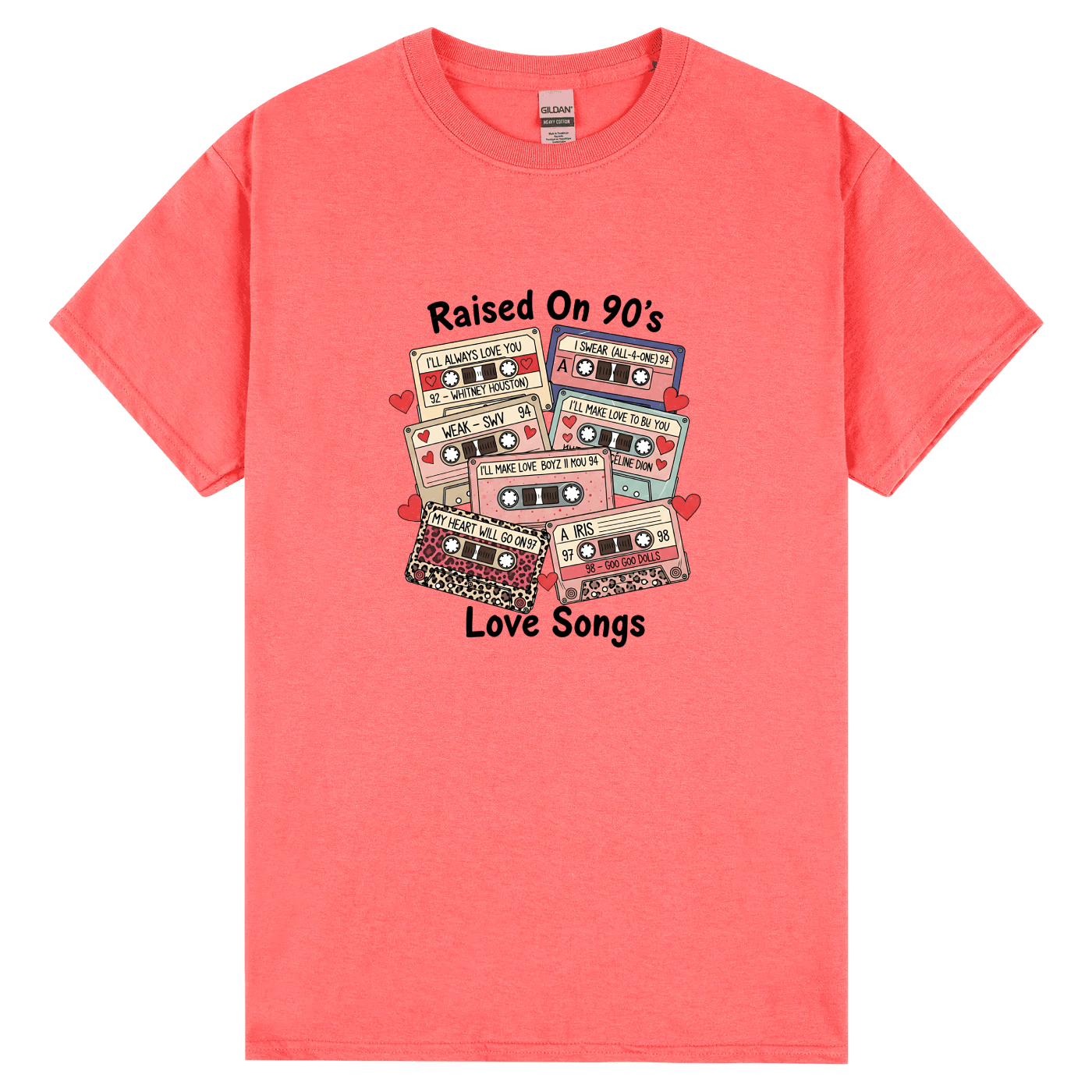 Raised On 90’s Love Songs Tee - Image 3